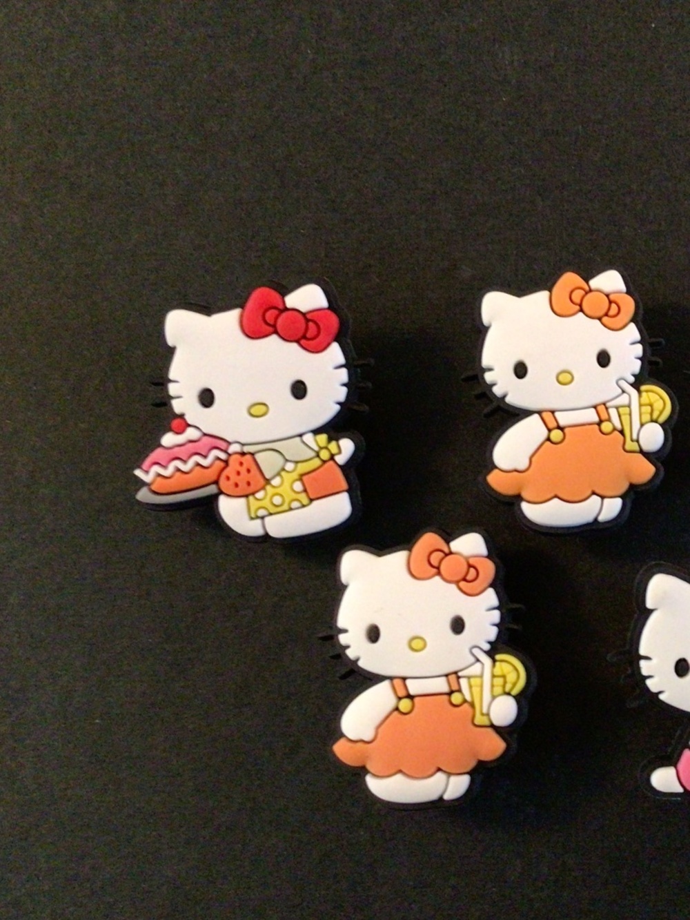 5/$25.00 Adorable whimsical hello kitty designed shoe charms lot of 5